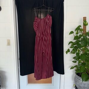 Striped Off-Shoulder romper Dress